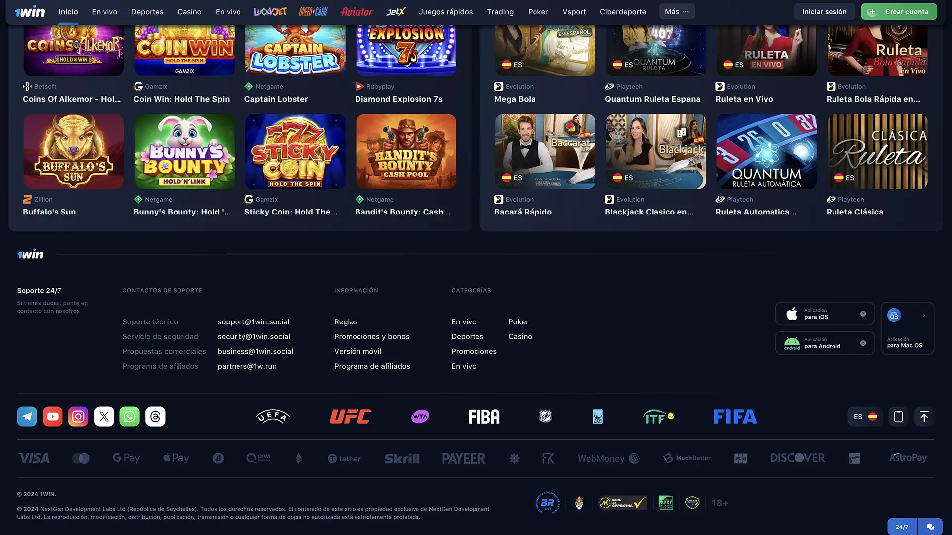 You can download the 1win app at any time.