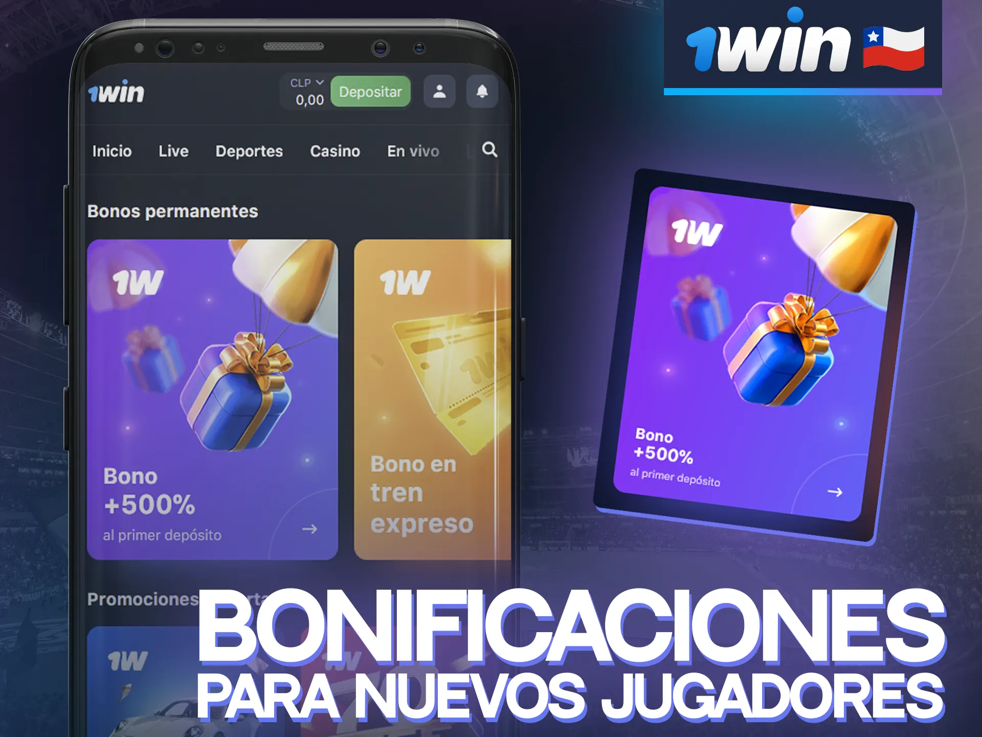 Activate your exclusive bonuses through the 1win app.