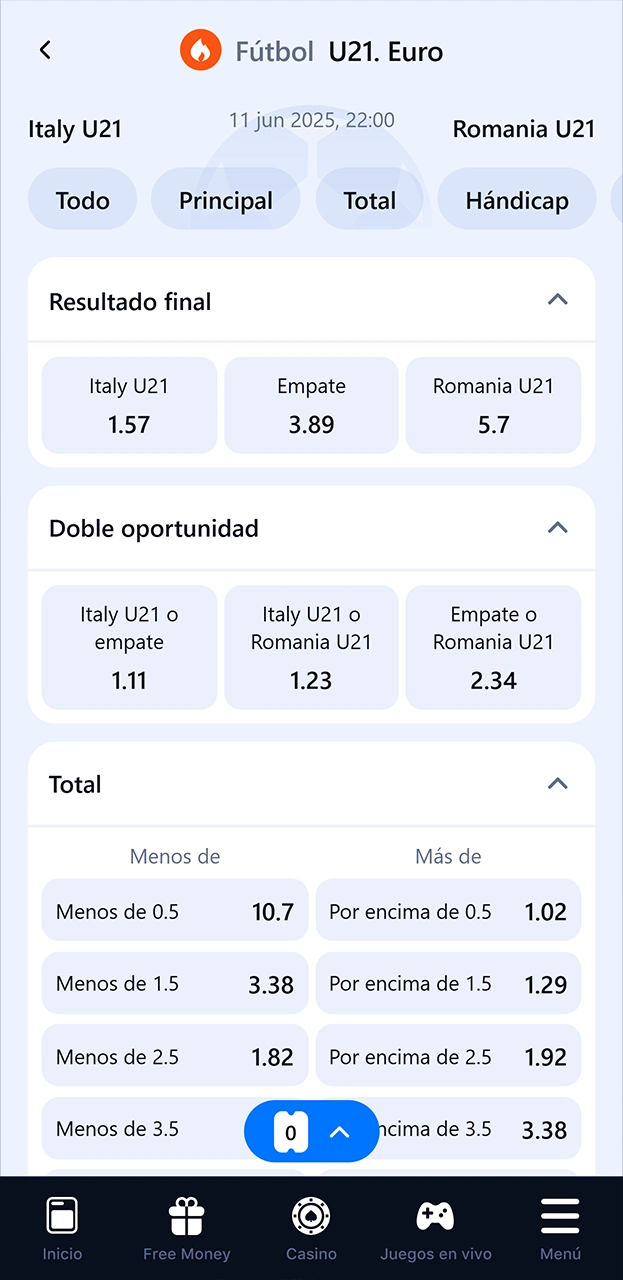 Select the match you want to bet on at 1win.