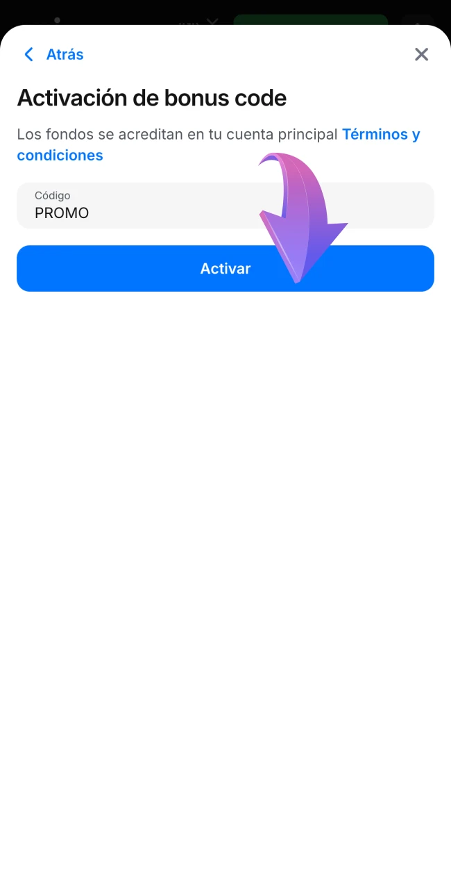 Save the code and complete the process at 1Win.