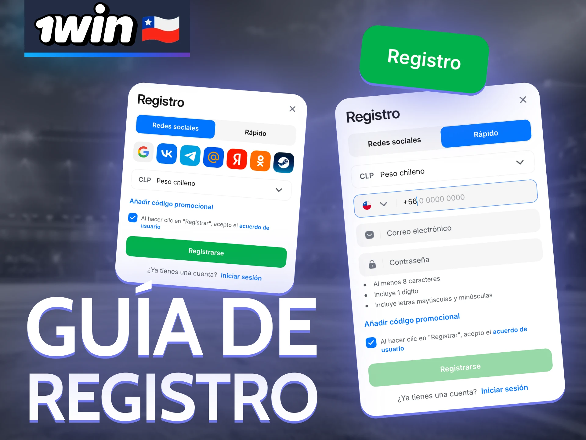 Registering at 1win is easy and fast.