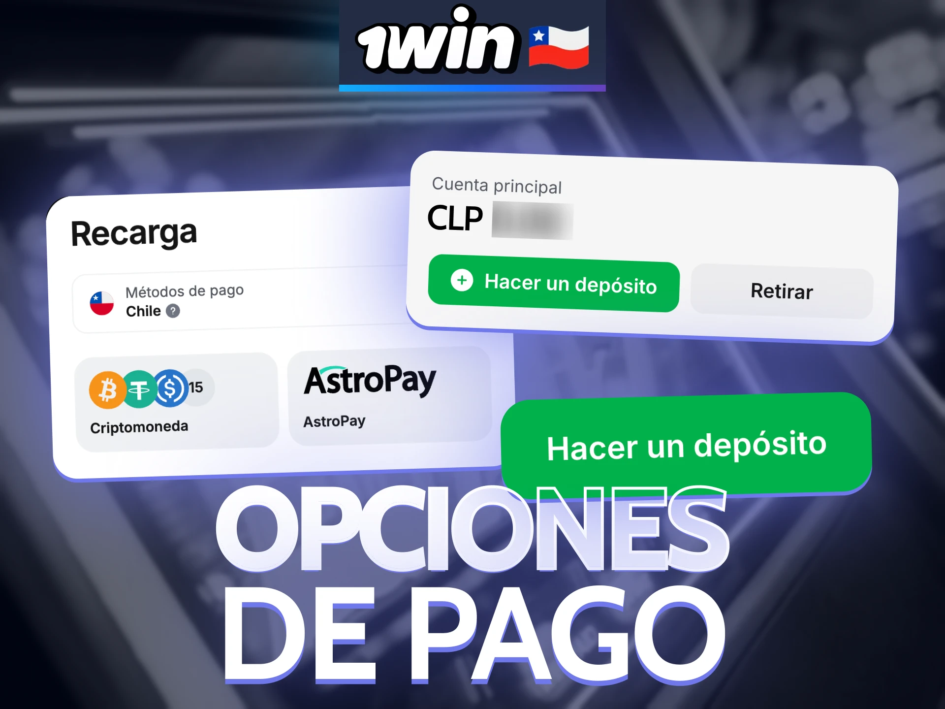 Use the most popular payment methods to bet at 1win.