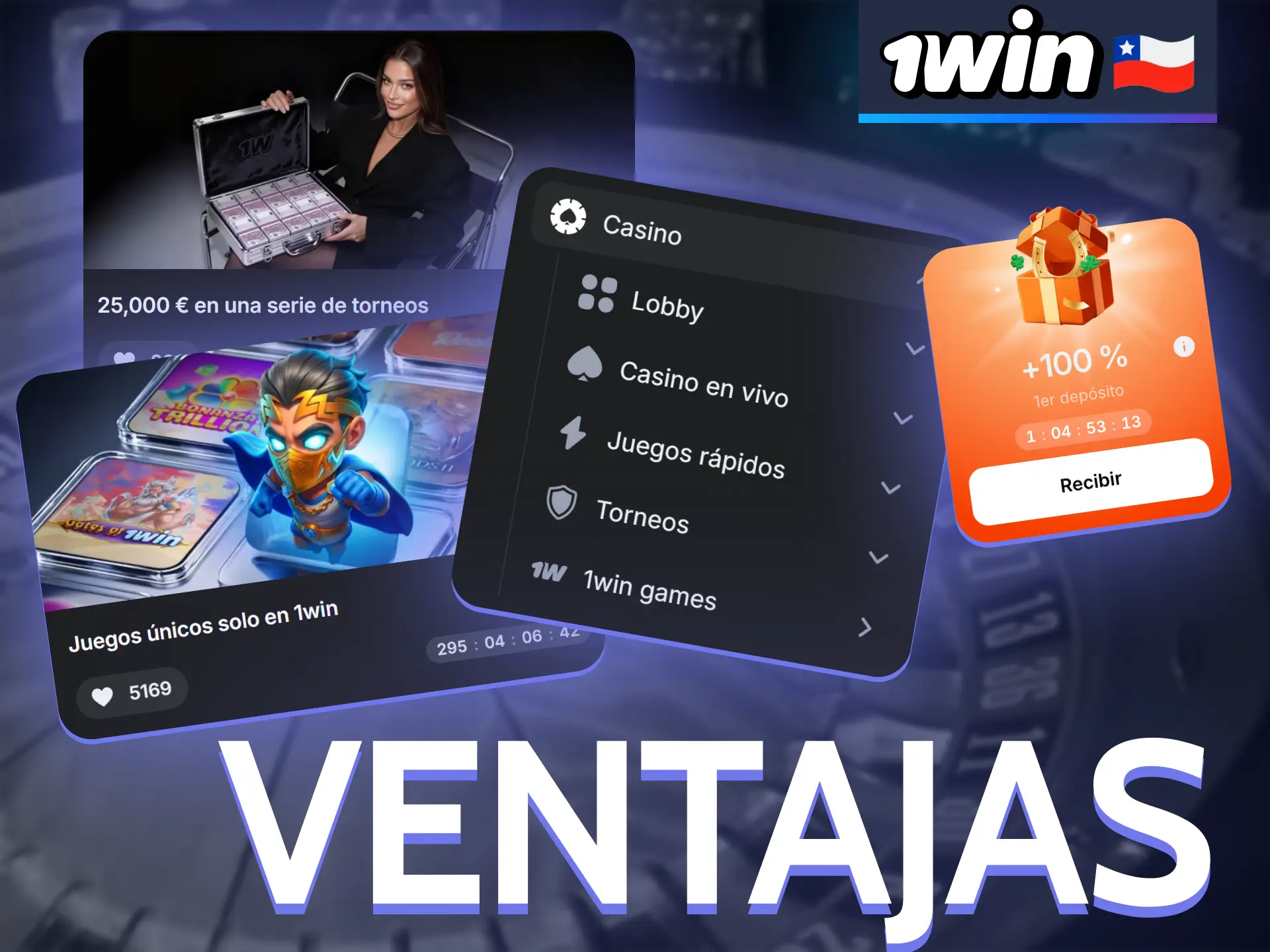 Disfruta de las ventajas del casino oficial 1Win.
