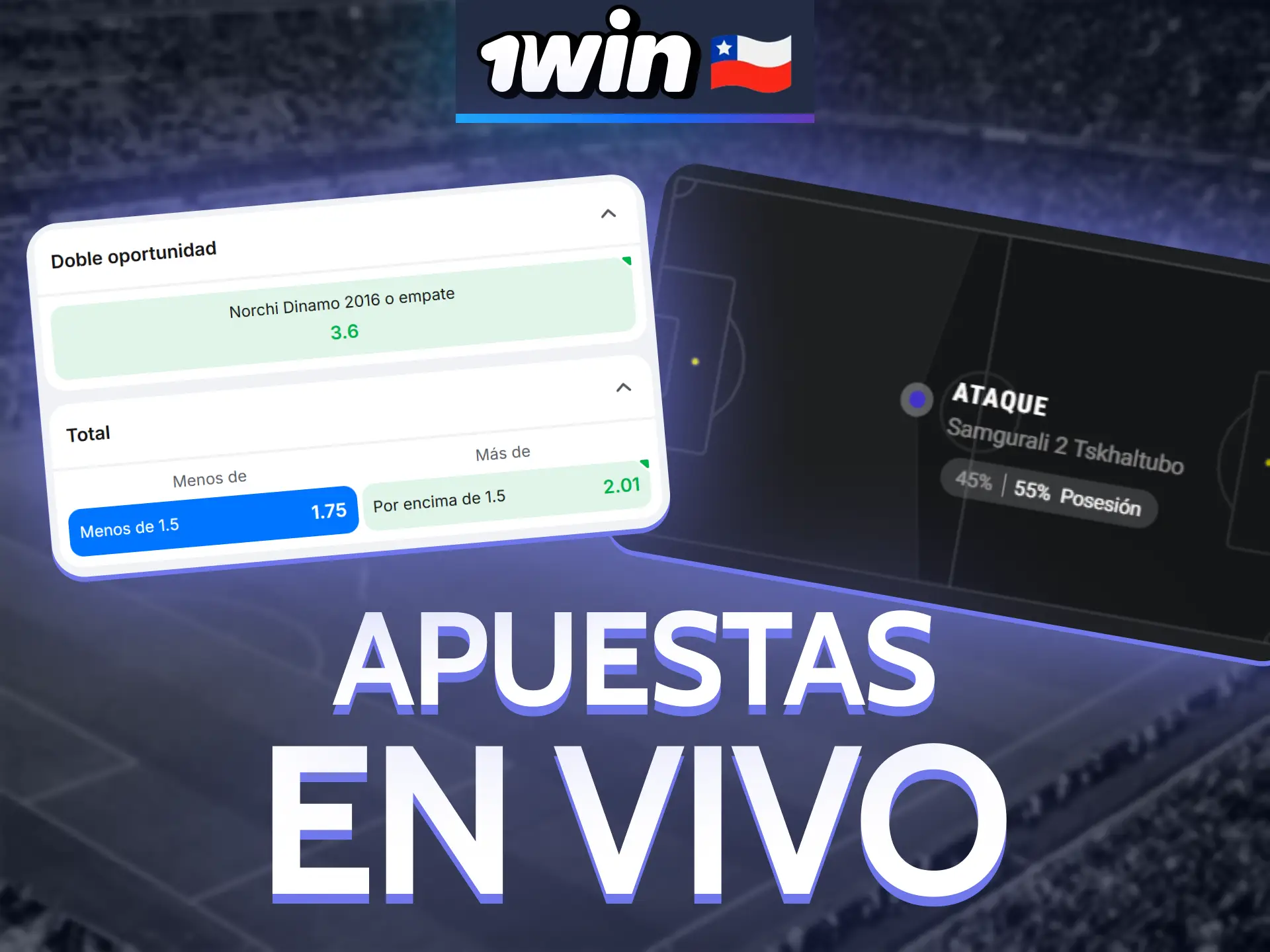 Place live bets on the 1Win.