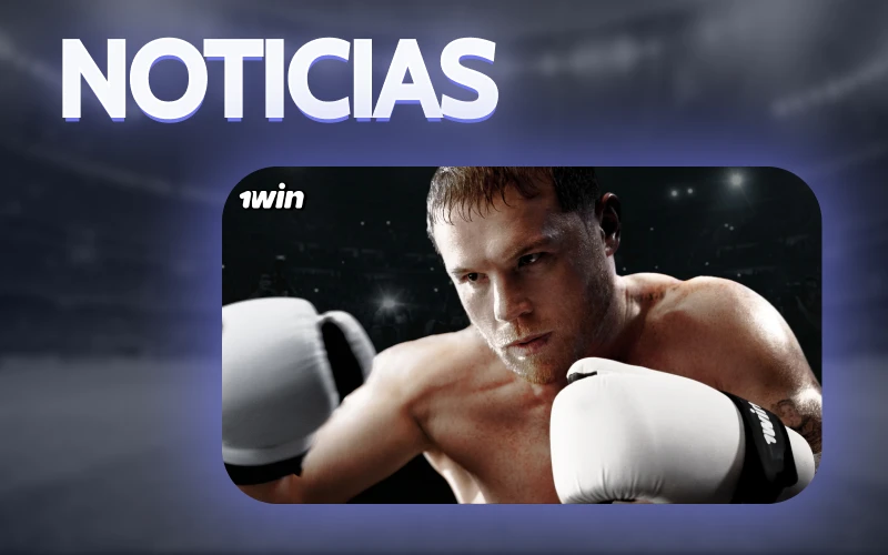 Canelo Álvarez's sponsorship on the official 1Win website.