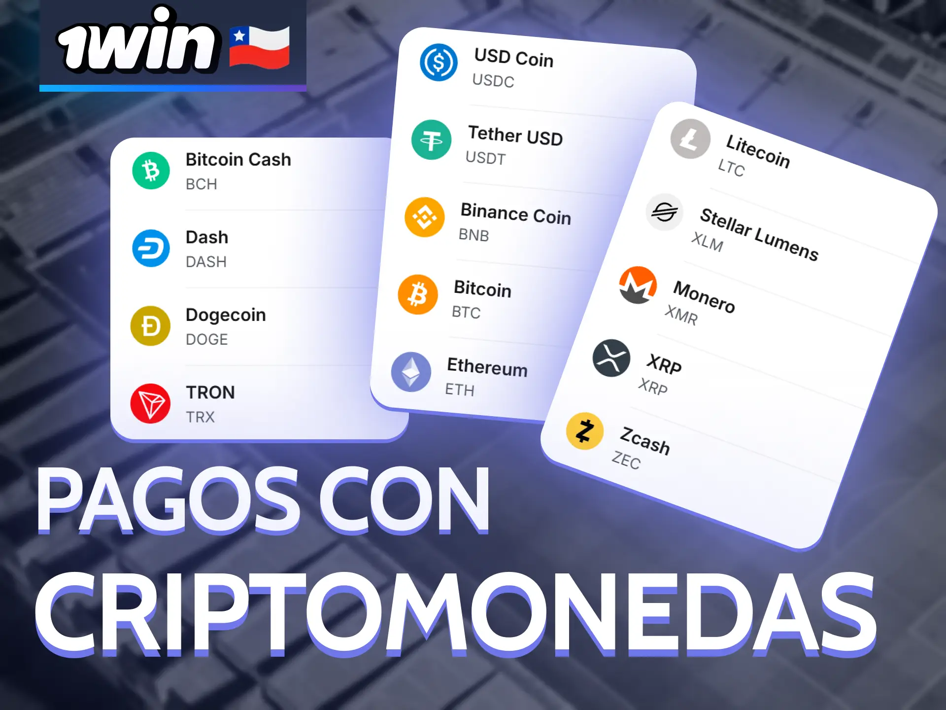 Paga con criptomonedas seguras en la 1Win.
